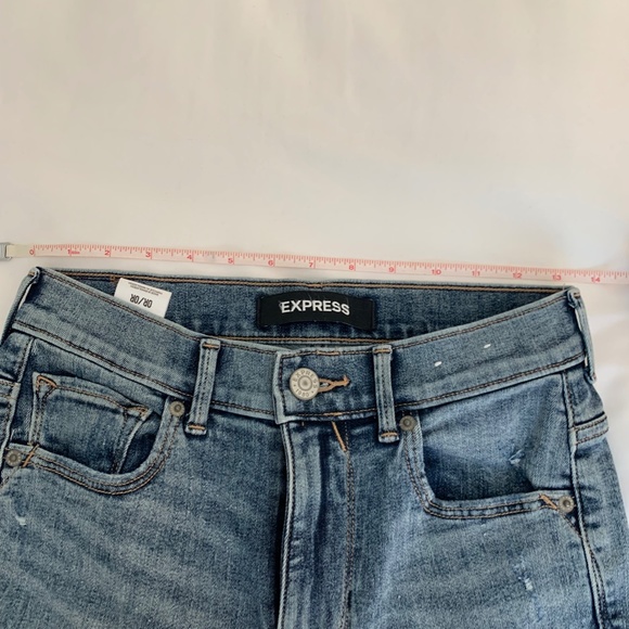 Express Jeans Bell Flare High Rise Stretch 0R - Picture 4 of 6